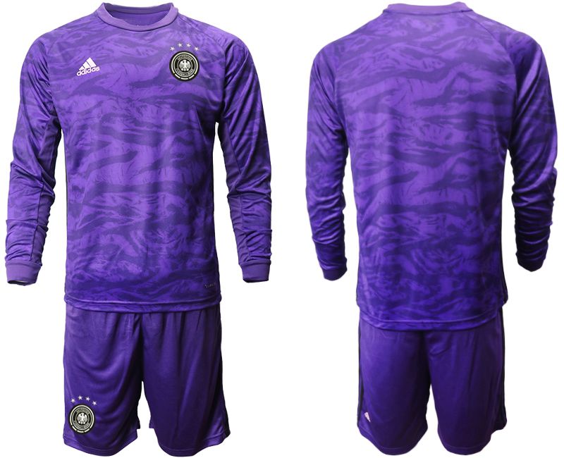 Men 2019-2020 Season National Team Germany purple long sleeved Goalkeeper Soccer Jersey->germany jersey->Soccer Country Jersey